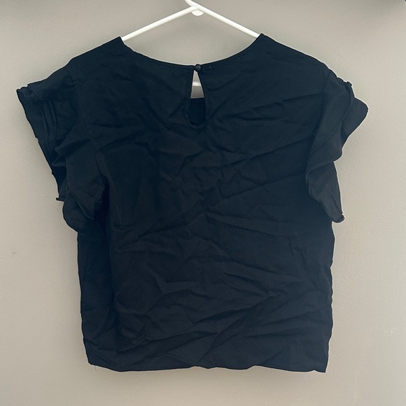 NETT the Label Black Ruffle Sleeve Blouse - Picture 3 of 3